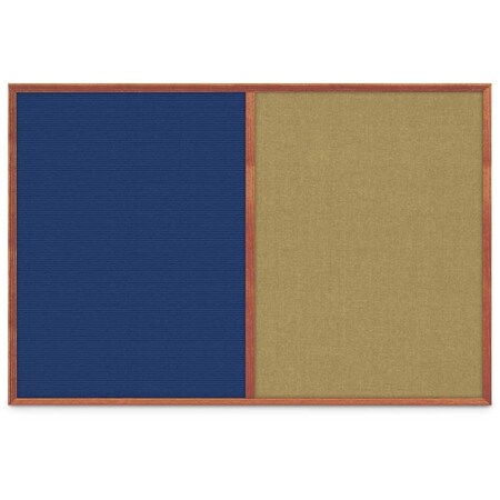 United Visual Products Slim Style Indoor Enclosed Corkboard, 30 UV503SC-GOLD-RUBBER